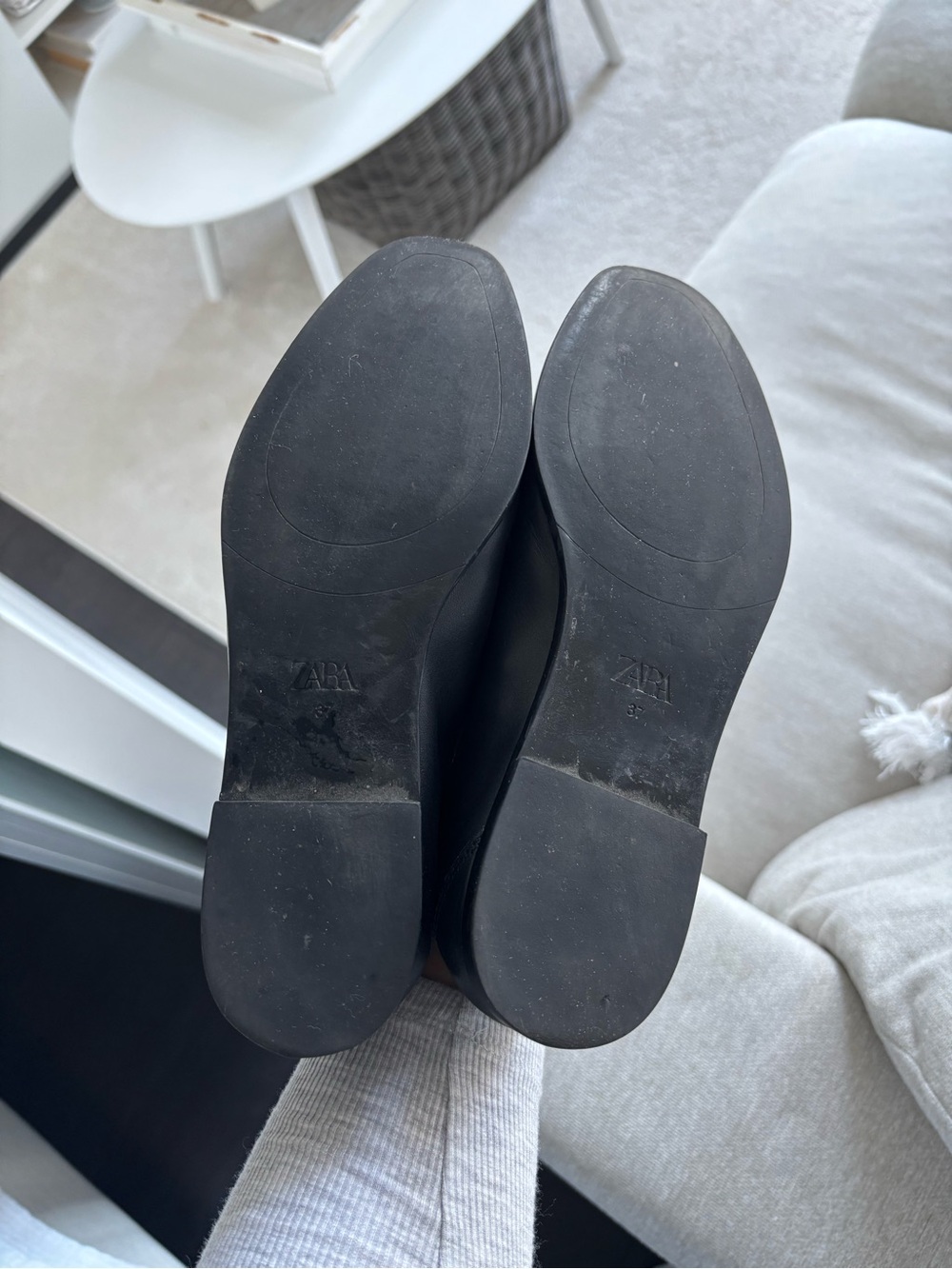 Zara Black Loafers with Gold Horsebit Detail - Picture 7 of 7